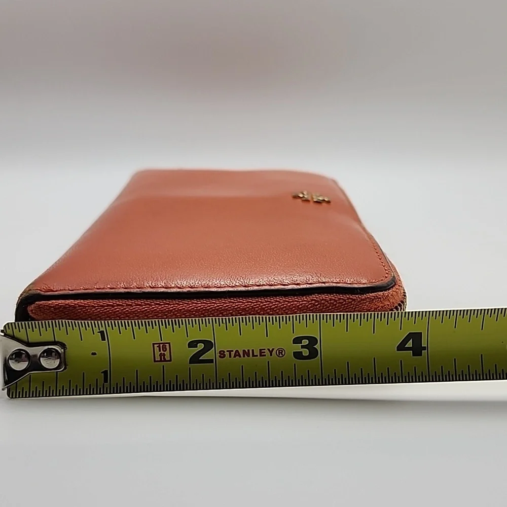 Tory Burch Burnt‎ Orange Leather Wallet With COA